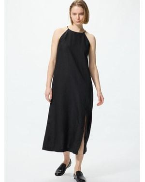 Uniqlo Rayon Linen Camisole Long Dress - Black