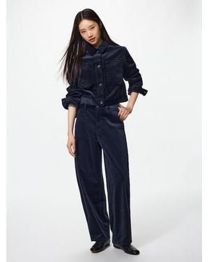 Uniqlo Corduroy Barrel Trousers - Blue