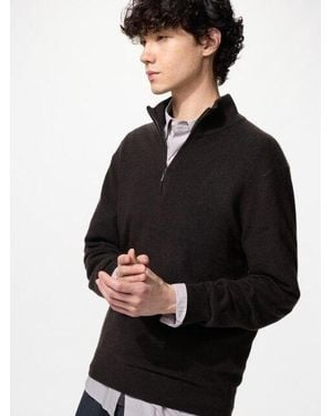 Uniqlo 100% Cashmere Half-Zip Jumper - Black