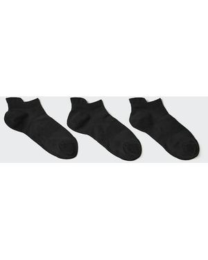 Uniqlo Short Socks (Sports, 3 Pairs) - Black