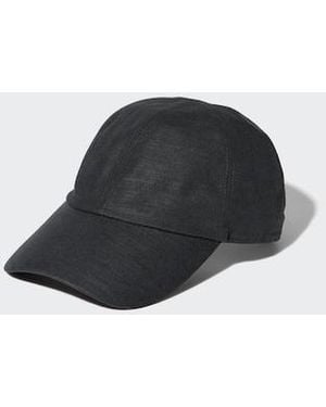 Uniqlo Adjustable Linen Blend Cap - Black