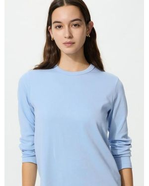 Uniqlo Smooth Stretch Cotton T-Shirt (Long Sleeve) - Blue