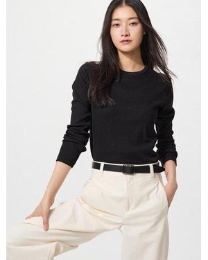 Uniqlo Soft Ribbed T-Shirt (Long Sleeve) - Black