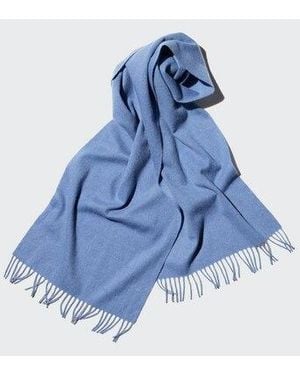Uniqlo 100% Cashmere Scarf - Blue