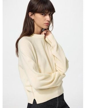 Uniqlo 100% Cashmere Crew Neck Jumper - Natural