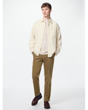 Uniqlo Smart 2-Way Stretch Trousers (Corduroy) - Natural