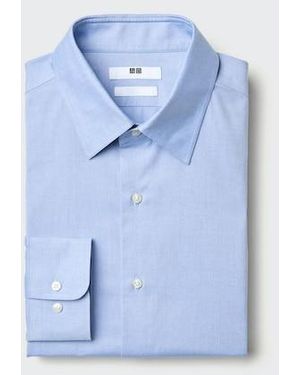 Uniqlo Super Non-Iron Slim Fit Shirt (Regular Collar) - Blue