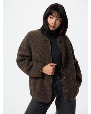Uniqlo Pile Lined Fleece Relaxed Cardigan - Black