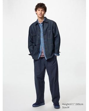 Uniqlo Jersey Easy Barrel Trousers - Blue