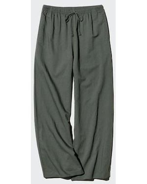 Uniqlo Linen Blend Easy Trousers - Green