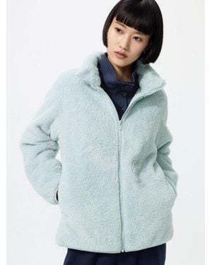 Uniqlo Fluffy Yarn Fleece Full-Zip Jacket - Blue