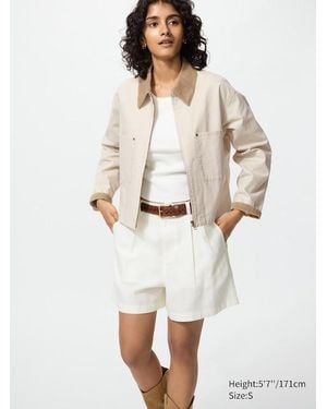 Uniqlo Zip-Up Short Jacket - White