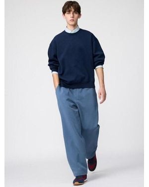 Uniqlo Sweat Wide Trousers - Blue