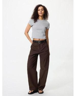 Uniqlo Jersey Barrel Leg Trousers Long - Multicolor