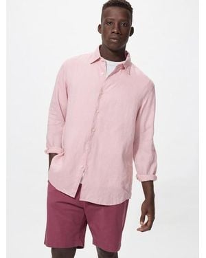 Uniqlo 100% Premium Linen Shirt - Pink