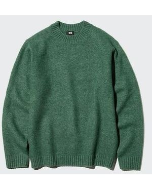 Uniqlo Soufflé Yarn Crew Neck Jumper - Green