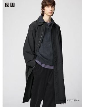 Uniqlo Oversized Single Breasted Coat - Black