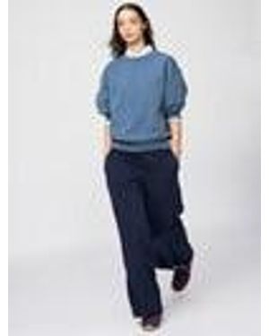 Uniqlo Sweat Straight Trousers - Blue