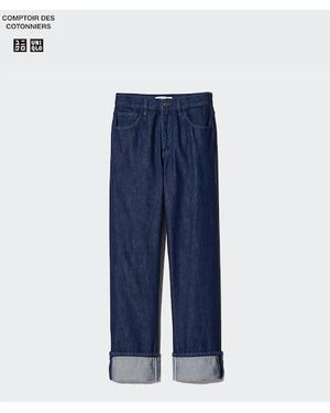 Uniqlo Regular Straight Jeans (Longer) - Blue