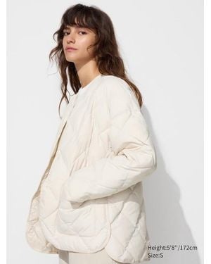 Uniqlo Poliestere Giacca Puffertech - Bianco