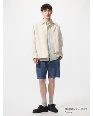 Uniqlo Easy Stretch Shorts (Denim) - White