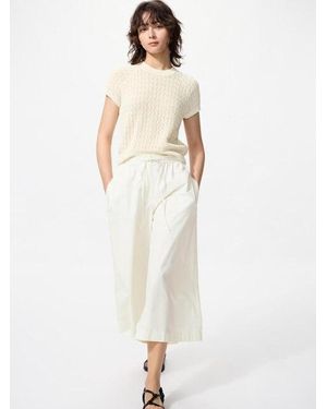 Uniqlo Cotton Culotte Trousers - White