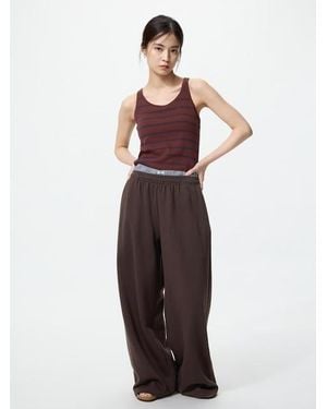 Uniqlo Pantalón Ancho (Corto) - Marrón