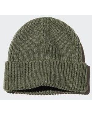 Uniqlo Heattech Beanie (Ribbed) - Green