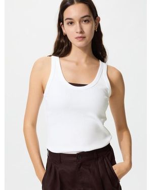 Uniqlo Soft Ribbed Vest Top - White