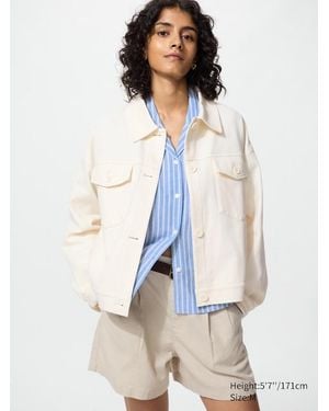 Uniqlo Jersey Relaxed Jacket - White