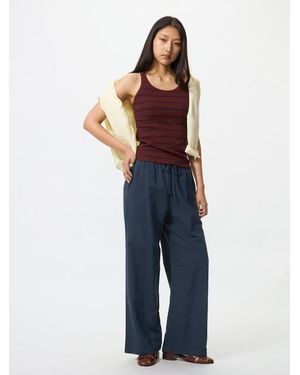 Uniqlo Linen Blend Easy Trousers - Blue
