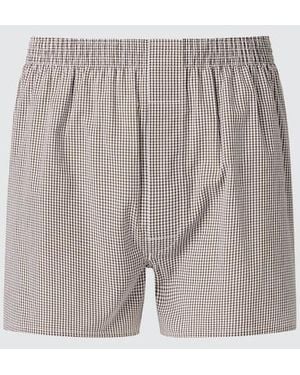 Uniqlo Calzoncillo Ancho Cuadros - Gris