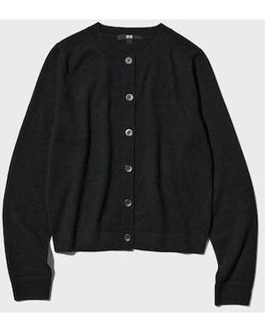 Uniqlo 100% Cashmere Crew Neck Short Cardigan - Black