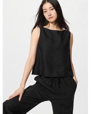 Uniqlo Linen Blend Blouse (Sleeveless) - Black