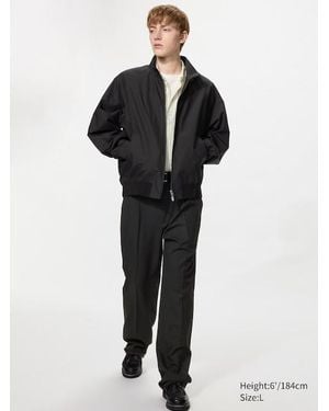 Uniqlo Pleated Wide Trousers (Long) - Black