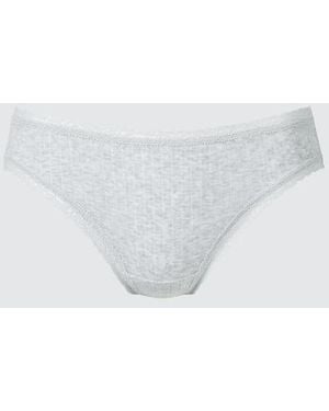 Uniqlo Briefs (Mid Rise, Pointelle) - White