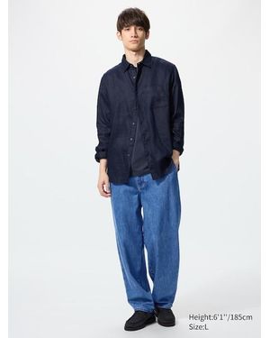Uniqlo Vaquero Ancho (Largo) - Azul