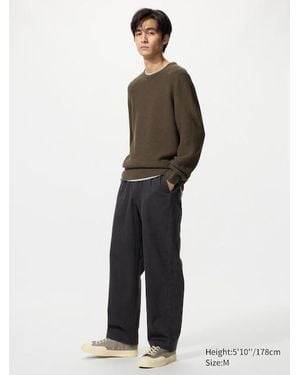 Uniqlo Stretch Easy Ankle Trousers (Denim) - Blue