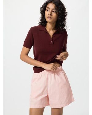 Uniqlo Pantalón Corto Confort Algodón - Rojo