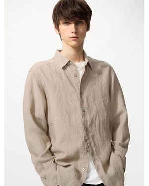 Uniqlo 100% Premium Linen Shirt - Natural