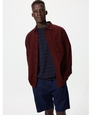 Uniqlo Flannel Shirt (Regular Collar) - Red