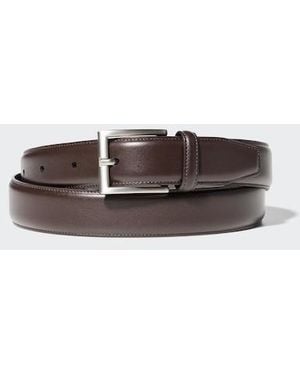 Uniqlo Cinturón Piel Italiana - Blanco