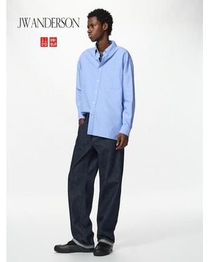 Uniqlo Selvedge Straight Jeans (Longer) - Blue