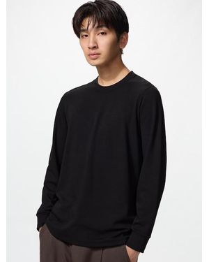 Uniqlo Heattech Ultra Warm Crew Neck T-Shirt (Long Sleeve) - Black