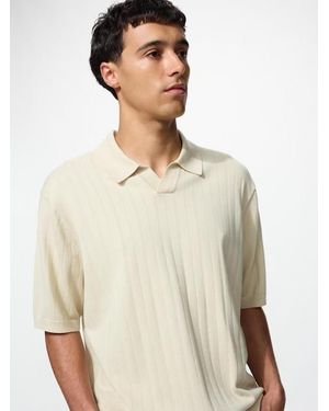 Uniqlo Washable Knit Skipper Polo Jumper - White