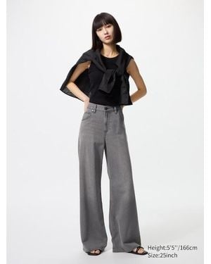 Uniqlo Jeans Ampi Svasati - Grigio