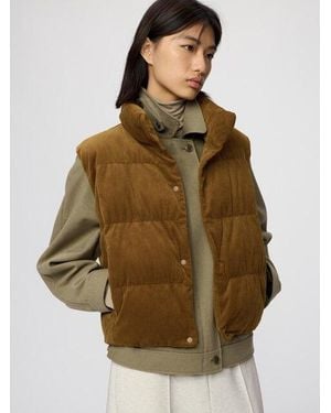 Uniqlo Padded Corduroy Vest - Green