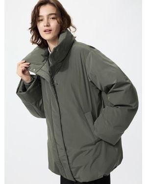 Uniqlo Non-Quilted Down Short Coat - Grey