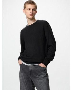 Uniqlo 100% Merino Crew Neck Jumper - Black