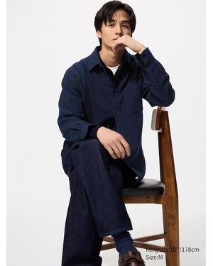 Uniqlo Camisa Franela - Azul